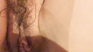 ANAL fuck wife's pink asshole and open her hairy pussy with my fingers to see inside her wet soaked creamy pussy - 5 image