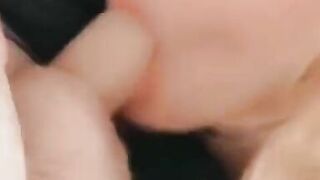 Got my big tits out and sucking cock