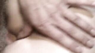 Brunette bitch does anal with stud indoors then gets facial