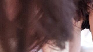 gorgeous amateur milf does a striptease and then gives a nice blowjob