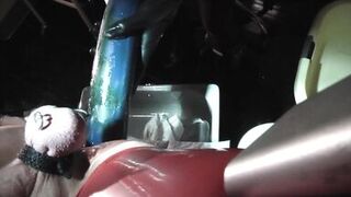 Rubbernurse Agnes- Hardcore pegging with five huge dildos