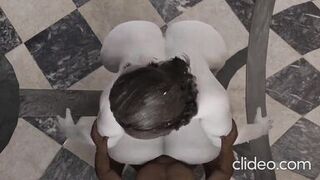 Lady Dimitrescu plays with her BBC daddy