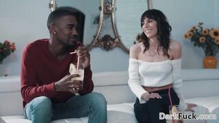 Small Tit Cougar Seduces Her Son's Black Friend