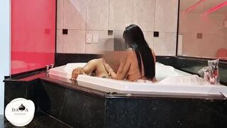Wife goes out alone to take a bath with the well endowed black man