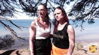 Arianna, a pretty brunette, has her first threesome