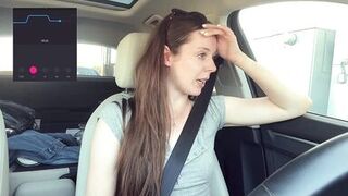 Trying not to cum too loud in the Starbucks Drive Thru!