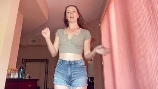 Trying not to cum too loud in the Starbucks Drive Thru!