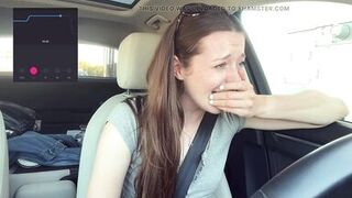 Trying not to cum too loud in the Starbucks Drive Thru! - 8 image