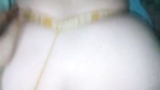 Doggystyle with her yellow thong