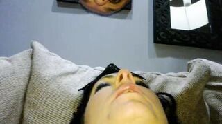 Closeup hard fucking milf, big moaning and slapping her face