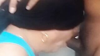 Milf stepmom gives better cock sucking than her daughter