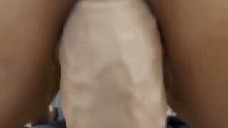 AMATEUR MILF rides the huge dildo - 11 image