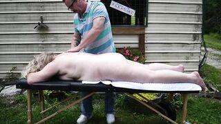 Short clip of an outdoor massage session