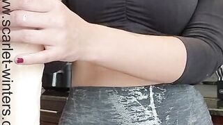 MILF In Sexy Leggings Showing Cameltoe Teach You How To Stroke Your Cock JOI