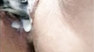 fucking me and creaming me with my black toy - 2 image