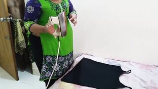 Saudi Big Ass Hot stepmom while ironing clothes, stepson come & fucks her Roughly - Arab MILF Hardcor Fuck & Cum Inside Pussy - 2 image