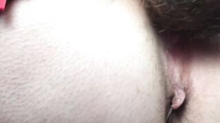 Insert your tongue into my vagina as deep as you can. Eating pussy and wife orgasm. Super close up. - 2 image
