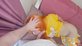 Stepmother unexpectedly gets stepson's dick in her mouth, and then he cums in her ass on the sofa - 7 image