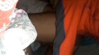 Wiping my cum from her pussy