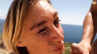 Polish amateur couple fucks on Spanish coast