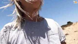 Polish amateur couple fucks on Spanish coast