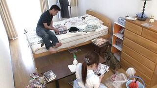 ACCIDENTAL CREAMPIE AMATEUR SEX WITH JAPANESE CLEANING LADY - 2 image