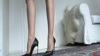Perfect legs and high heels show