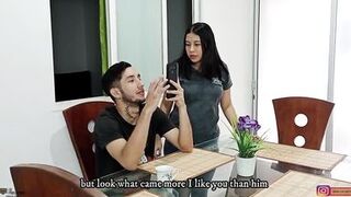 Petite Latina is fucked by her boyfriend until she squirts - Porn in Spanish